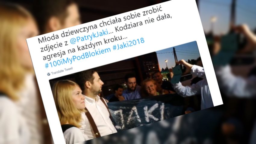 Szczyt żenady. KODziarze chcieli przeszkodzić Jakiemu…w zrobieniu zdjęcia sobie ze zwolenniczką