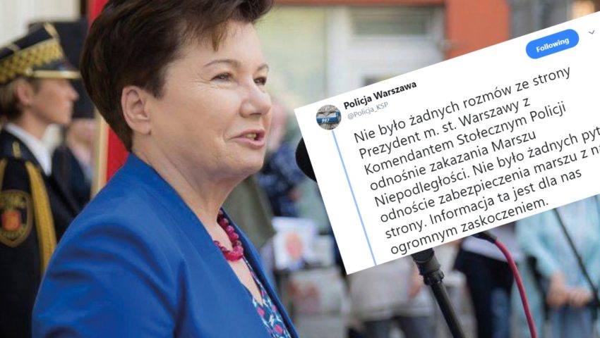 Decyzja Hanny Gronkiewicz-Waltz nie była konsultowana z policją. “Informacja jest dla nas ogromnym zaskoczeniem”