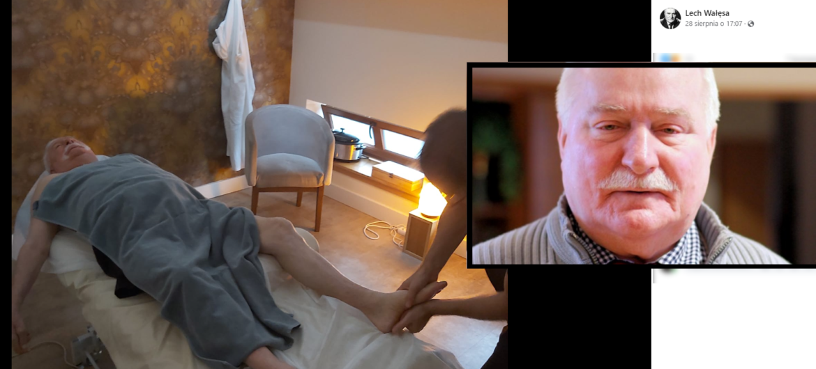 Tak kuruje się Lech Wałęsa. Były prezydent pokazał, co pozwala mu stanąć na nogi