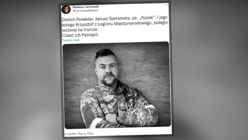 Przyjaciel Janusza „Kozaka” Szeremety, polskiego ochotnika zabitego na Ukrainie: Nnigdy nie usłyszałem z jego ust, że się boi