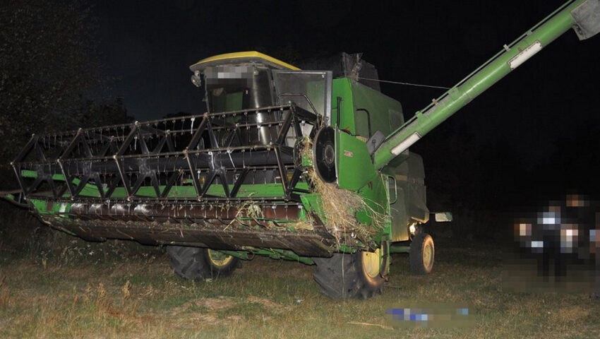 Kompletnie pijany próbował naprawić kombajn. Skończyło się tragedią