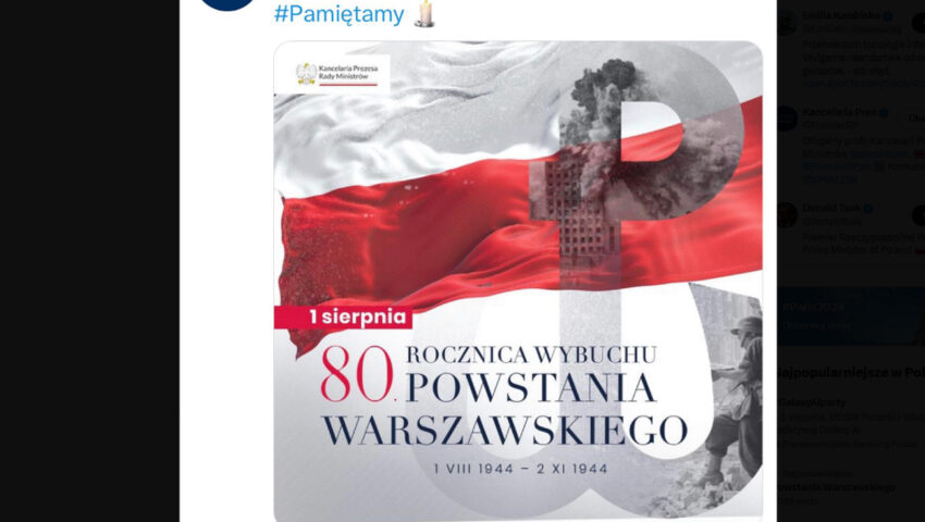 Kompromitacja Kancelarii Premiera w rocznicę Powstania Warszawskiego. Pomylili daty