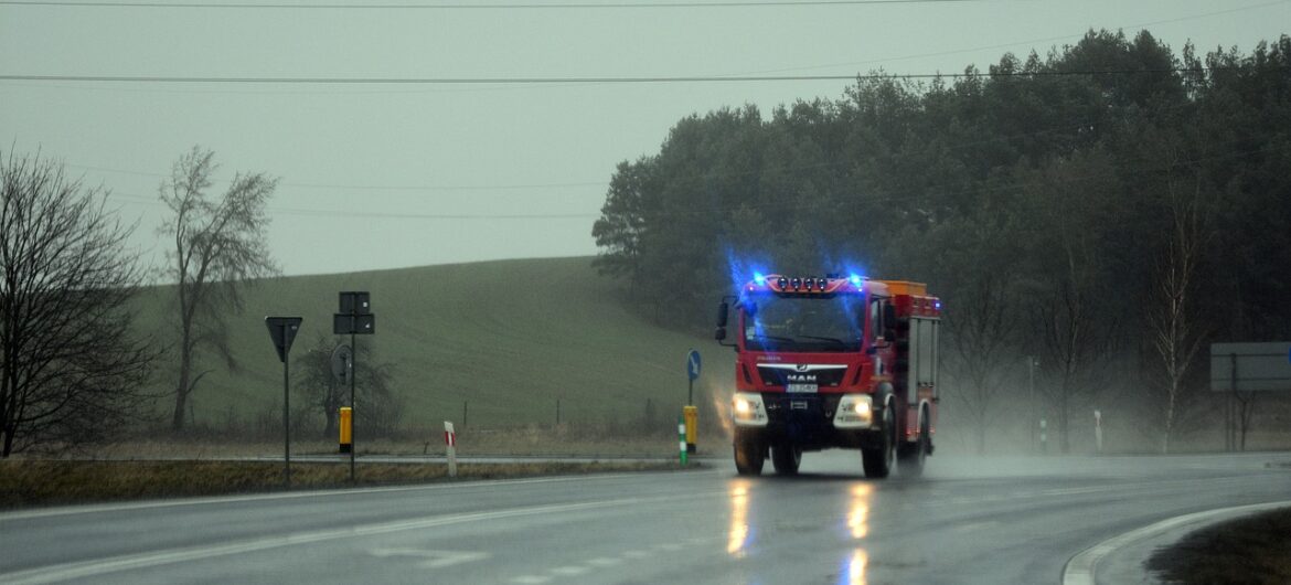 Pożar autokaru wiozącego 35 pasażerów