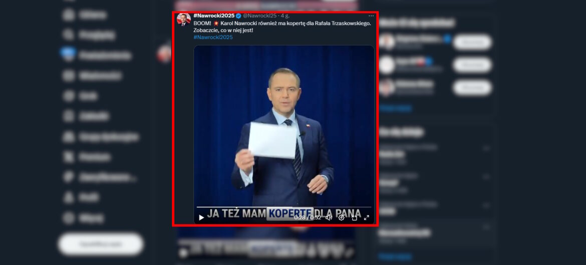 Karol Nawrocki: również mam kopertę dla Rafała Trzaskowskiego