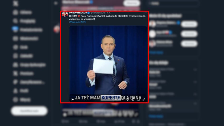 Karol Nawrocki: również mam kopertę dla Rafała Trzaskowskiego